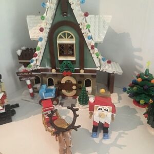 Festive Holiday Building Set with Santa and Reindeer
